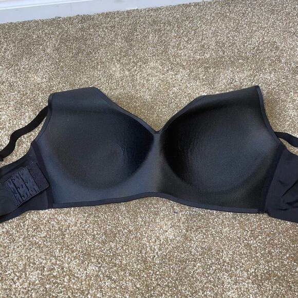 Wacoal Bra stretch comfort padded no underwire thick strap black SZ XL DD - Picture 2 of 4